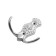 Hook furniture tundra TKD023, two -rod, chrome