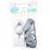 Set of candle in cake + 5 balls, number 0, silver