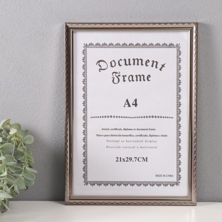 Photo frame Plastic A4 Format "Wave line on silver" 1.3x23.4x32 cm