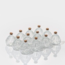 A set of glass cans for bulk products with a cork cover of the Parfa shares, 250 ml, 8.7 × 9.4 cm, 12 pcs