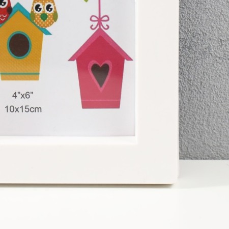 Multi -chamber with the clock "Love" plastic, 3 photos (10x15/2 pcs, 10x10/1 pcs) cent. white-1