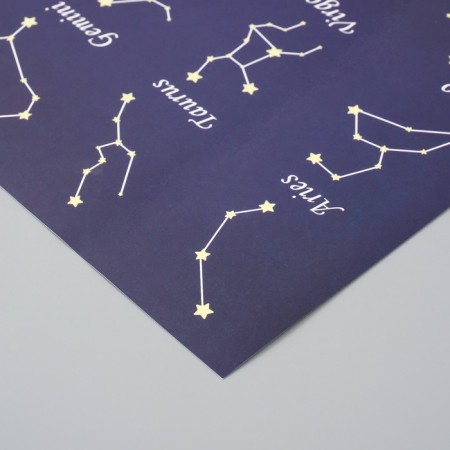 Scrapbooking paper bilateral "constellation" density 180 grams set 5 pcs 30.5x32 cm-5