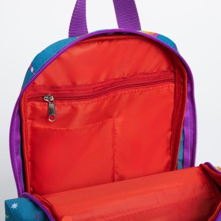 Baby backpack on lightning, 2 outer pockets, blue color-5