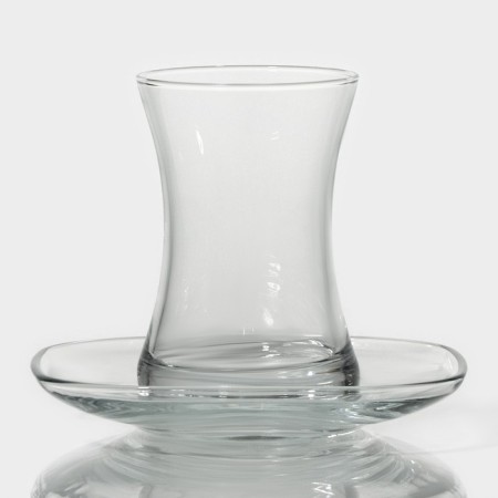 Glass tea dial LAV “Zen”, 12 objects: glasses 155 ml (6 pcs), saucers d = 14 cm (6 pcs)-1
