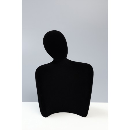 Bust for jewelry "Silhouette", 13.5 × 7 × 20 cm, h = 20 cm, phlock, black color-7