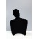 Bust for jewelry "Silhouette", 13.5 × 7 × 20 cm, h = 20 cm, phlock, black color