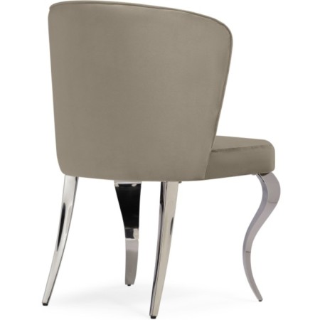 SHALS on a metal frame Edwin Metal/velor, chrome/beige 57x56x86 cm-3