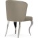 SHALS on a metal frame Edwin Metal/velor, chrome/beige 57x56x86 cm
