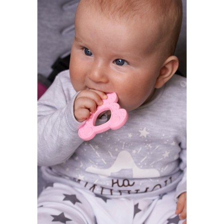 Silicon “Bunny” teether, mix color, button-9