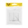 Tot Matte Glass switch, 10 a, 2 cl., Hidden, glass, white
