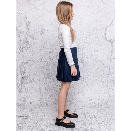 Turtleneck for girls, height 128 cm, white color-3