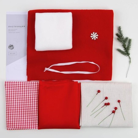 Santer Santa Claus Soft doll set for sewing, 15.6 × 22.4 × 5.2 cm