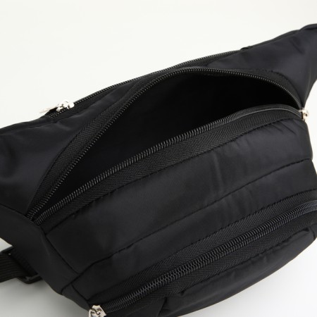 Lightning waist bag, 3 outer pockets, black color-5