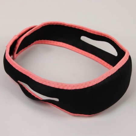 Textile mask to correct the oval of the face, on Velcro, black/pink color-4