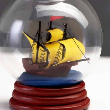 Souvenir ship in a bottle 14*8cm-3