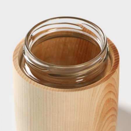 Bank - container for bulk and liquids Magistro, sealed, with a lid, a whole cedar, 100 ml-5