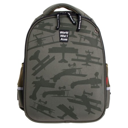 Frame backpack 38 x 30 x 20 cm + pencil case, Bruno visconti "military pattern. Defenders of the sky"-2