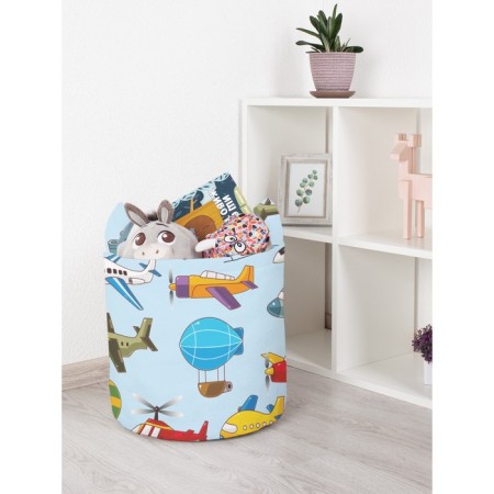 Basket for toys "Air transport, size 35x35 cm