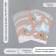 Scrapbooking paper "Pale blue flowers" density 180 grams set 10 pcs 15.5x17 cm