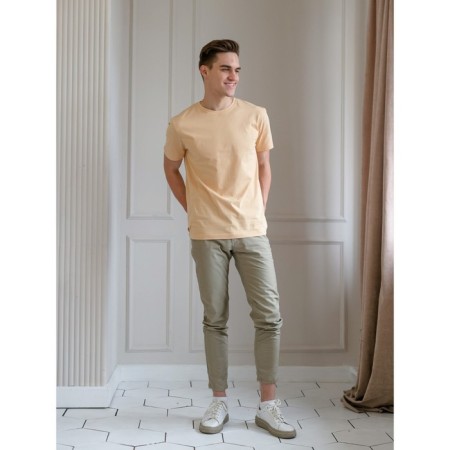 Male T -shirt, size 58, beige color-5