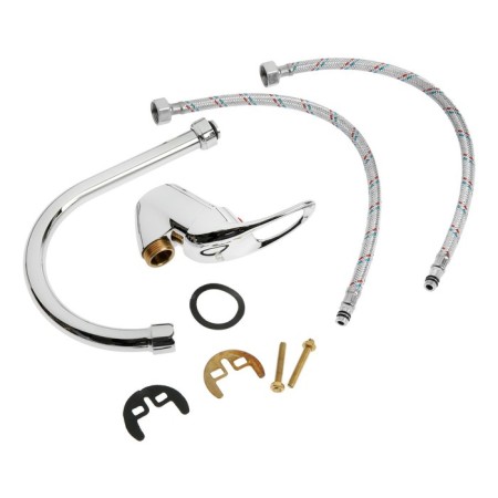 Kitchen mixer Zein Z3103, single -leaf, high spout, chrome-6