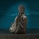 Piggy bank "Buddha with lotus" Gray stone, 31cm