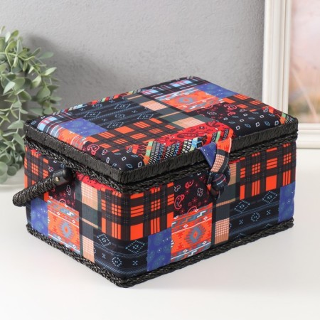 Casket for needlework "Patchwork. Patterns" 19x26x14.5 cm