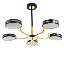 Nester chandelier 5XLED 130W 3000-6000K black and gold 80x80x35 cm Bayerlux