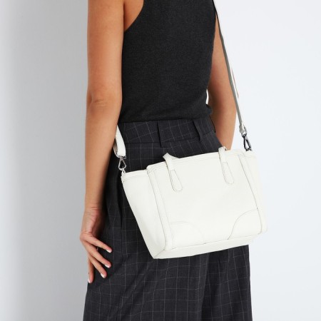 Bag Female Tout with zipper, white color-8