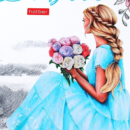 Universal diary for grades 1-11 "Romance", hard cover, matte lamination, sparkles, 40 sheets-3