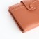 Women's wallet on the button, beige color