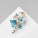 Brooch "Flowers" forget -me -nots, blue color in gold