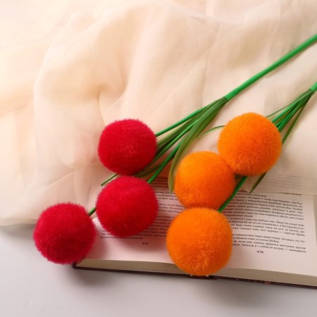 Artificial flower "ball" D-6 cm H-52 cm, mix-2