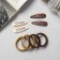 Hair Set "Mira" (4 Invisibility-5 cm, 8 elastic bands-3.5 cm) Coffee