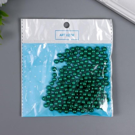 Beads for creativity plastic "Opal-green" set of 200 pcs d = 0.6 cm-3
