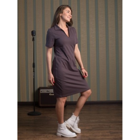 Women's dress, size 44, brown color-2