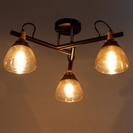 Svetogor chandelier "Evening" 3x60W E27 Black 57x57x28cm-2