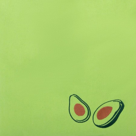 Shoper "Avocado", 35 x 0.5 x 40 cm, embroidery, green-1