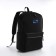 Youth backpack from textiles with a zipper, waterproof, 4 pockets, black/blue color