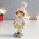 Souvenir Polystone Suspension "Girl in a pink jacket with a hood" 6x5x13 cm