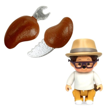Figure Monchichi "Willy", with an accessory-1