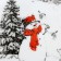 New Year. Ceramic “Snowman” plate, 19 cm