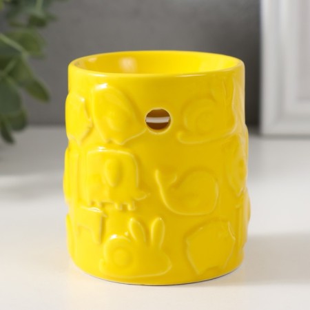 Aroma lamp ceramics "Beast" yellow 6.7x6.7x7.5 cm