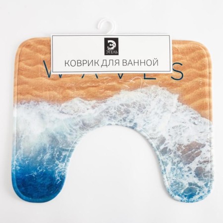 Bathroom mat Ethel "Waves", 50x40 cm, velor-4