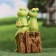 Garden figure "Frog girlfriend" 10x13x22cm