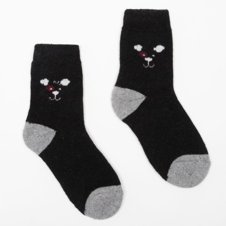Socks children's woolen terry "dogs", color mix, size 16-5