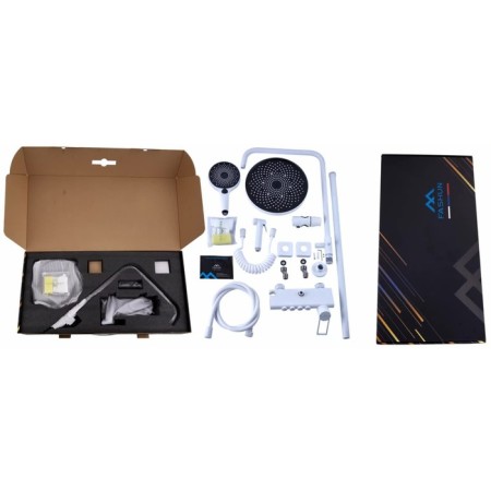 The shower system Fashun A2483-8, a stand, hygienic and hand watering can, brass, white-2