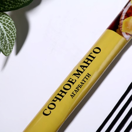 Incense "Agarbatti juicy mangoes", 8 sticks in soft packaging-1