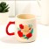 Ceramic mug with a lid and a spoon “Listen to Heart”, 450 ml, beige color