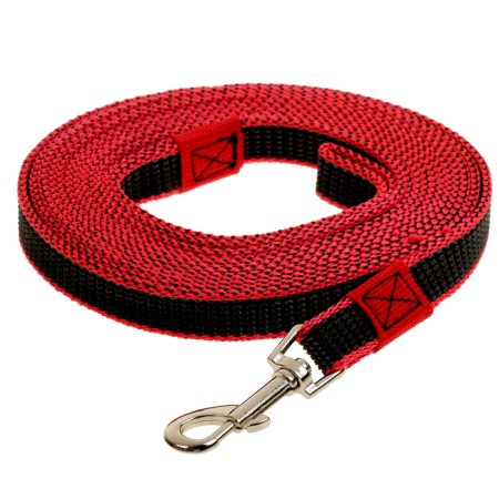 Kaponnoye zonik leash with double latex thread, 5 m x 2 cm, red